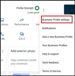 Google Business Profile Settings